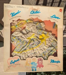1987 MATTEL 7351 MY CHILD DRESS RIBBONS AND BOWS AMONG THE RAREST EVER - Picture 1 of 8