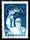 Hungary, 1956 Miner's Day, Miner, Scott 1159, 1 Stamp, Cto, Hinged