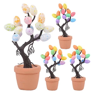 Glittered Easter Egg Tree Picket Fence Base Table Centerpiece Decoration - Picture 1 of 16