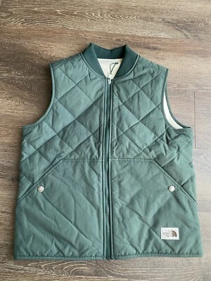 Chaleco reversible forrado sherpa The North Face para mujer, pequeño, verde, $129 Foto 1 de 4