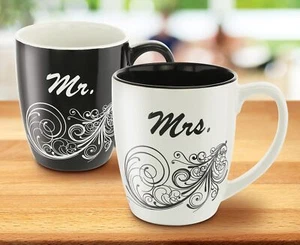Kovot Mr. and Mrs. Coffee Mug Set - Each Mug Holds 18 Ounces - Picture 1 of 4