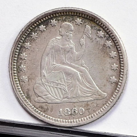 1860 Liberty Seated Quarter - AU (47205-L) Cover