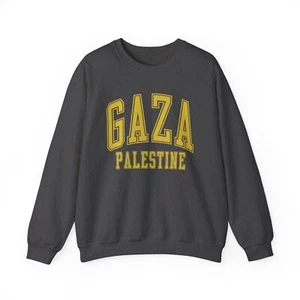 Gaza Palästina Sweatshirt Geschenke Rundhalsausschnitt Shirt langärmelig Männer - Bild 1 von 3