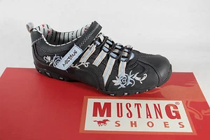 Mustang Mädchen Slipper Sneakers Sportschuhe Schuhe blau grau NEU - Picture 1 of 7