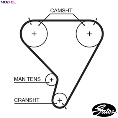 TIMING BELT T249RB FOR INFINITI NISSAN TERRANO PATHFINDER/II MAXIMA/III QUEST - Image 1 of 4