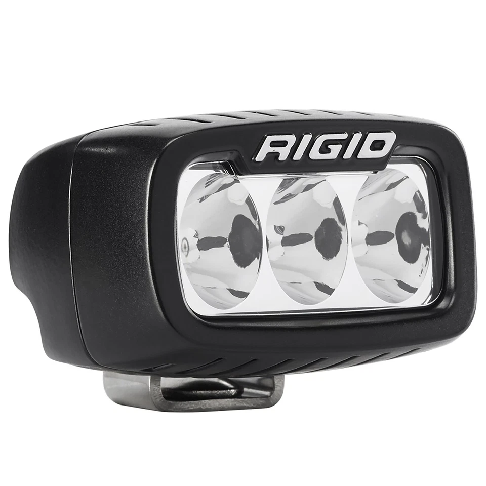 Rigid 912313 SR-M Series PRO Driving White Rectangle LED Single Light Kit Black - Image 1 of 4