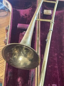 1949 F.E OLDS & Son Ambassador Trombone Los Angeles CA Olds # 3 Mouthpiece case - Imagen 1 de 23