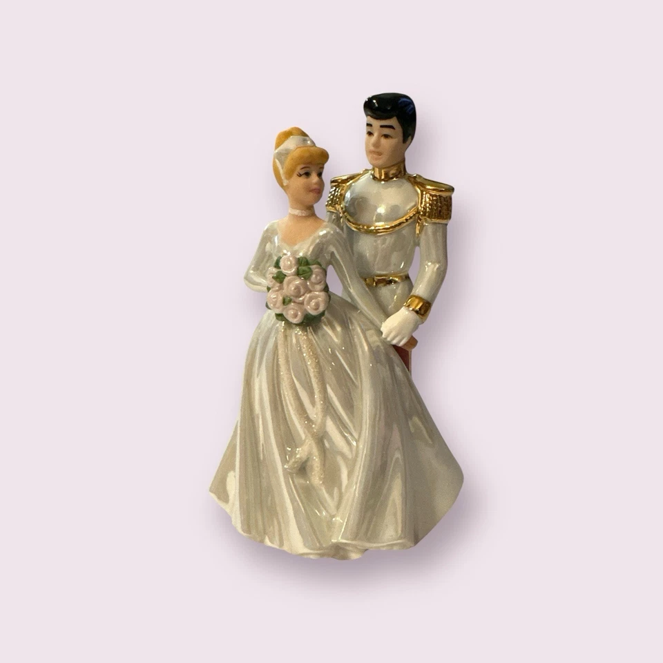Cinderella Prince Charming Wedding Cake Topper Figurine Groom Bride Disney 5.5” - Image 1 of 3