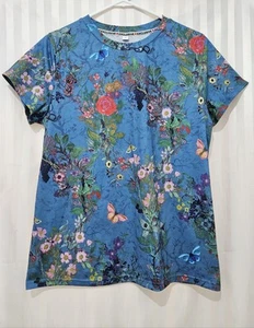 EXCLUSIVE HEART 3 Botanical Nature Print Tshirt Top, M = 14 - Picture 1 of 4