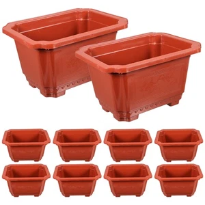 10 Pcs Thickened Fruit Tree Flower Pot Office Rectangular Planters Indoor - Picture 1 of 12