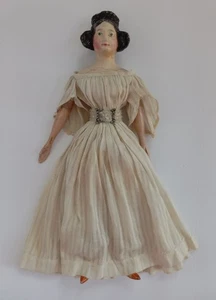 Muñeca Antigua Modelo Milliner Tipo Papel Maché Apolo Nudo Superior Peinado - Imagen 1 de 12