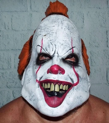 IT MOVIE 2017 Pennywise Deluxe Latex 3/4 Mask Trick or Treat Halloween #34718 - Image 1 of 4