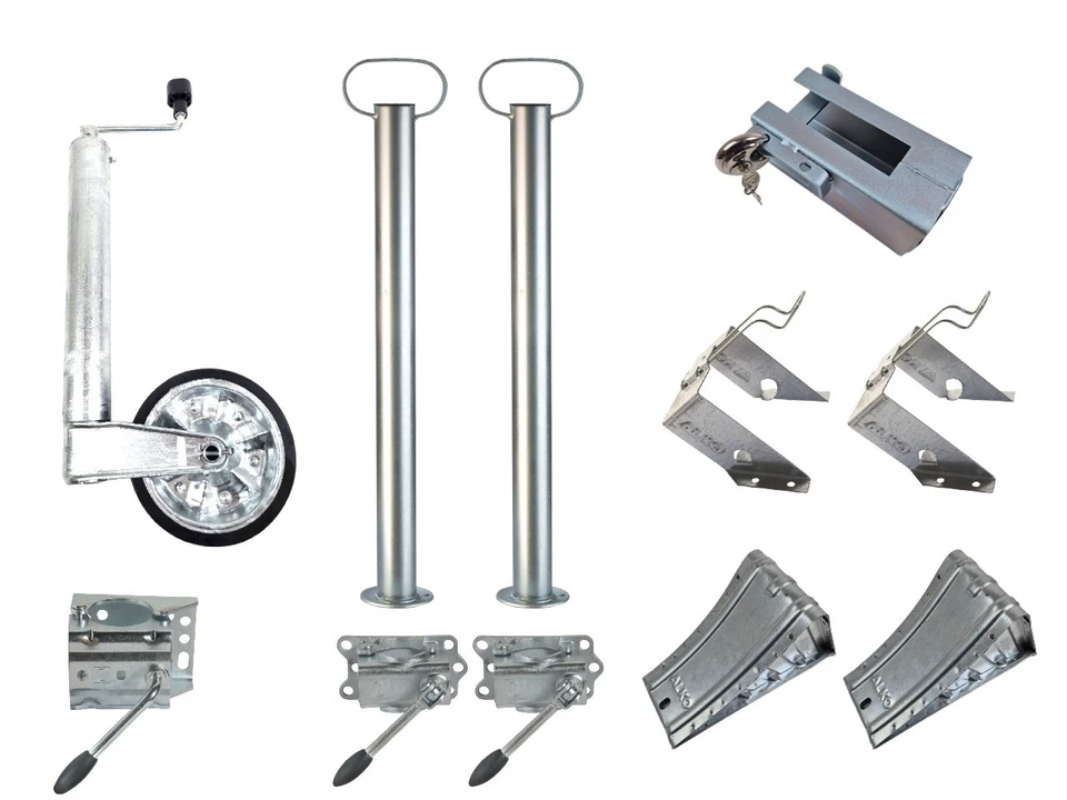 Zubehör Anhänger Stützrad verstärkt Safety Box Abstellstützen U-Keile Halter - Bild 1 von 1