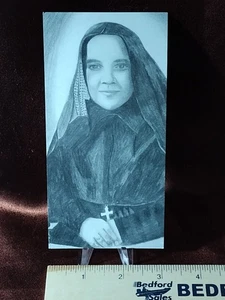 Vintage St. Francis Xavier Cabrini Shrine Mother Souvenir Date Card Art Prayer  - Picture 1 of 6