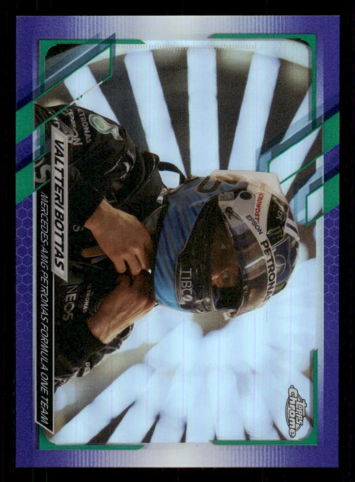 2021 Topps Chrome Formula 1 Purple Green Refractors #21 Valtteri Bottas - Image 1 of 2