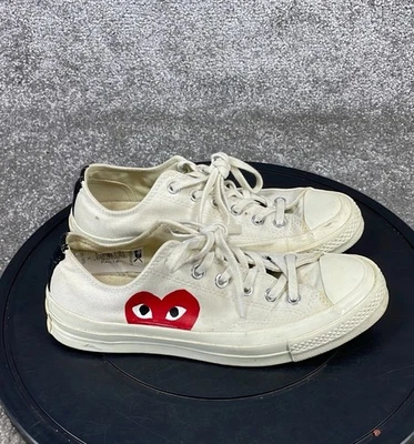 Converse x Comme des Garçons PLAY Chuck Taylor Low White Heart Hombres’s 6 Mujeres’s 8 Foto 1 de 4