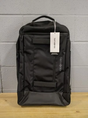 Mochila de viaje con ruedas convertible Samsonite bolsa de lona negra Foto 1 de 4