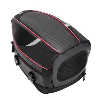 Bolsa de cola de motocicleta negra impermeable para moto bolsa de asiento trasero de viaje para ciclista Foto 1 de 4