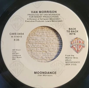 Van Morrison "Moondance / Domino" VG+ reissue - Picture 1 of 3