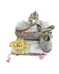 LoveShackFancy x Manabi Valencia Espadrilles Color: Rainbow Skies NIB Size 7 NIB - Picture 1 of 10