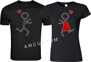 VALENTINES HUG LOVE Pareja Divertidas Lindas Camisetas a Juego S-5XL - Imagen 1 de 1