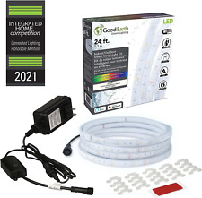 Good Earth Lighting 24ft Smart Plug-in LED Strip Light in White, Multicolor 