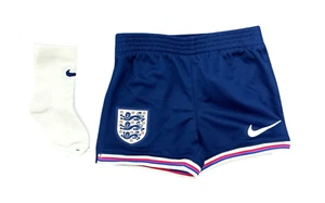 England Baby Shorts & Socks Nike Football Home Kit Socks And Shorts - New - Picture 1 of 3
