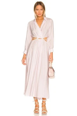 Nuevo con etiquetas Maxi Vestido Young Fabulous & Broke YFB Derby Violeta Púrpura Cuello en V Recorte XS Foto 1 de 4