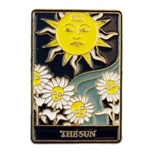 Pin El Sol Tarot Girasol Calaveras Esmalte Prendedor Moda Accesorio Joyería - Imagen 1 de 4
