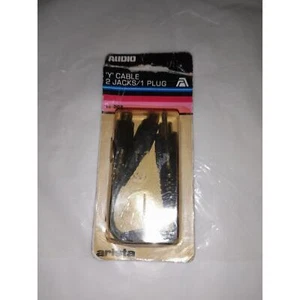Arista Audio 'Y' Cable 2 Jacks/1 Plug 18-002 all rca audio type NOS - Picture 1 of 2