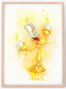 Lumiere from Beauty and the Beast Watercolour Art Print - Picture 1 of 1