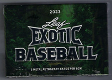 2023 Leaf Exotic Baseball Factory Sealed Hobby Box! 3 AUTO's #d/10 or less!!!