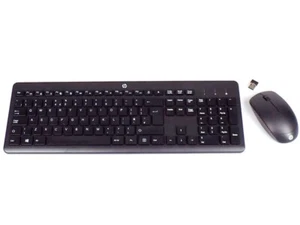 HP 18H24AA#ABU Zubehör: Wireless QWERTY UK English Keyboard & Mouse, Black - Bild 1 von 1
