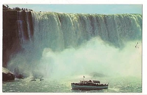 MAID OF THE MIST Steamer Boat NIAGARA FALLS  Vtg Postcard Waterfalls NY Canada - Picture 1 of 2