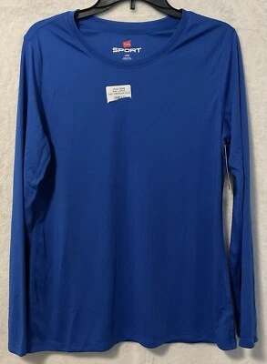 NWT Hanes Sport Unisex Awesome Blue Active Gear Shirt Size Large Workout Gym - Image 1 of 4