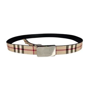 Cinturón con hebilla con estampado de cuadros Nova beige Burberry para mujer talla 40/100 - Imagen 1 de 7