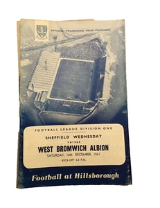 SHEFFIELD WEDNESDAY V WEST BROMWICH ALBION  - DIVISION  ONE - 16/12/1961 - Picture 1 of 1