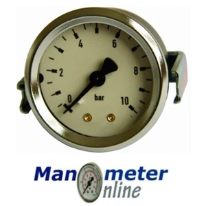 Manometer 50 mm G 1/4 Schaltafelmanometer Bügelbefestigung Pneumatik Druckluft - Bild 1 von 3