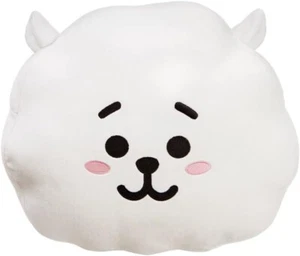 BT21 R J. COJÍN ALMOHADA DE FELPA BLANCA GRANDE NUEVO CON ETIQUETAS JUGUETE SUAVE AURORA - Imagen 1 de 3