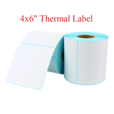 4 Rolls 4x6 Direct Thermal Shipping Labels 250/Roll For Zebra 2844 ZP450 Eltron