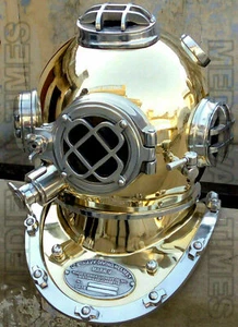 Scuba US Navy Mark V SOLID Gift Antique halloween Full size Divers Diving Helmet - Picture 1 of 3