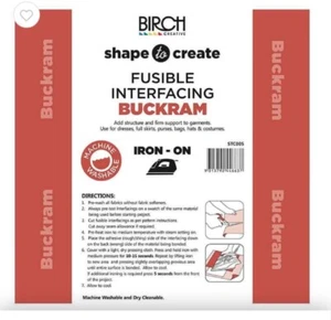 Buckram Firm Iron-on Woven Interfacing 90cm X 3 Meters Birch STC - Picture 1 of 6