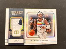 2022-23 National Treasures D'Angelo Russell Jersey Treasures Prime Patch #15/25