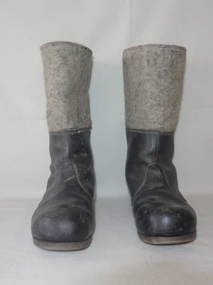 DDR NVA LEDER STIEFEL*FILZ STIEFEL*ORIGINAL SCHMÖLLNER 1983 * Gr. 27,5 = ca 41. - Bild 1 von 4