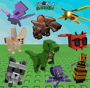 Grow a Garden Pets Roblox | Raccoon Fennec Butterfly Disco T-Rex Spinosaurus - Picture 1 of 22