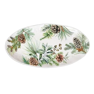 Michel Design Works Melamine Oval Platter, White Spruce (874362) - Picture 1 of 2