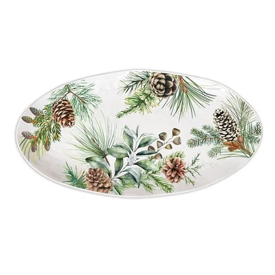 Michel Design Works Melamine Oval Platter, White Spruce (874362) - Image 1 of 2