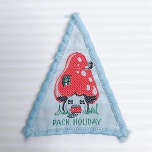 Vintage Girl Guides Patch Pack Holiday Mushroom House Guide Badge Sew-On - Picture 1 of 3