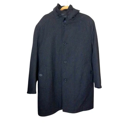 Vintage Izod Gray Mid Length Quilted Overcoat Jacket Size Large - Image 1 of 4