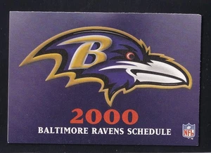 2000 Baltimore Ravens Pocket Schedule Merritt's - Picture 1 of 2